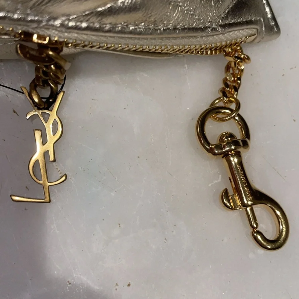 New SL quilted leather coin/key chain - Picture 6 of 13